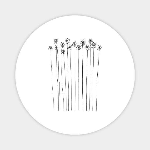 tall flowers Magnet by nfrenette